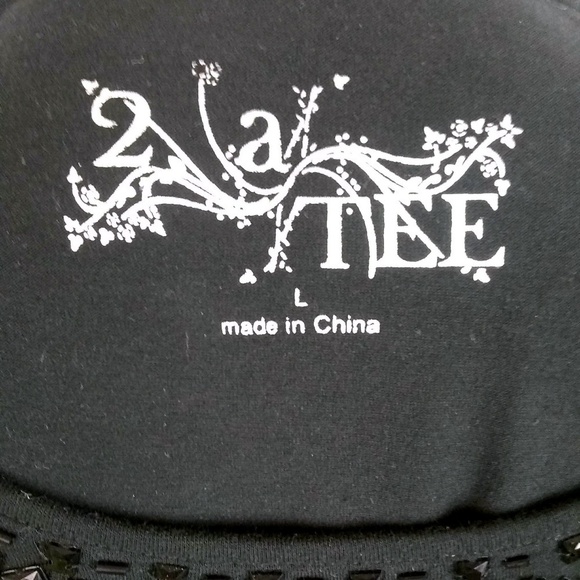 2 a Tee Black Short Sleeve Shirt | sz L - Picture 5 of 5